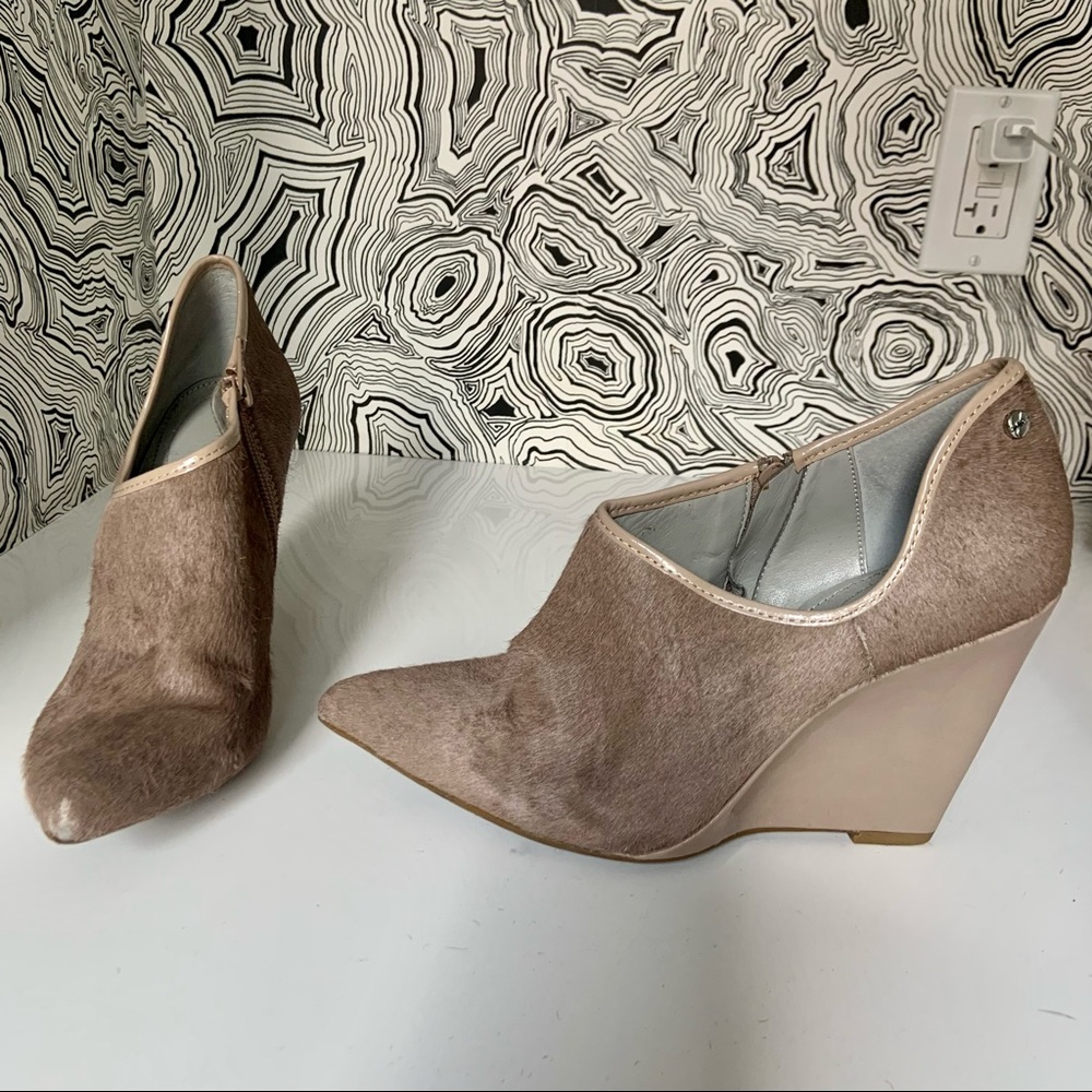 Calvin Klein calf hair tan wedge size 8.5